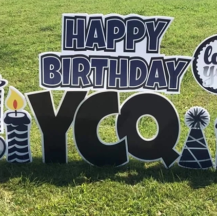 Happy Birthday Yard Sign Rental Company