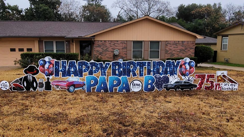 Birthday Lawn Sign Rental Custom Yard Sign Rental Near Me Willis, TX