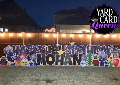 Happy 40th Birthday Yard Sign in Allen, Texas