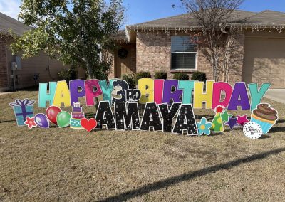 Female Happy Birthday Lawn Yard Sign