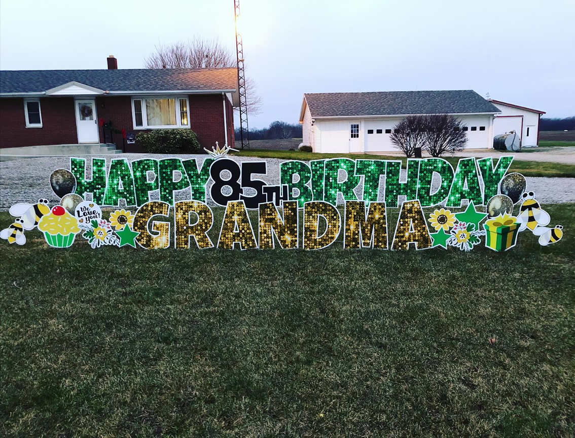 Grandparent Happy Birthday Yard Signs