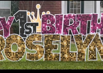 Happy 1st Birthday Yard Signs In Your Yard