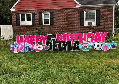 Happy 5th Birthday Celebration Yard Sign