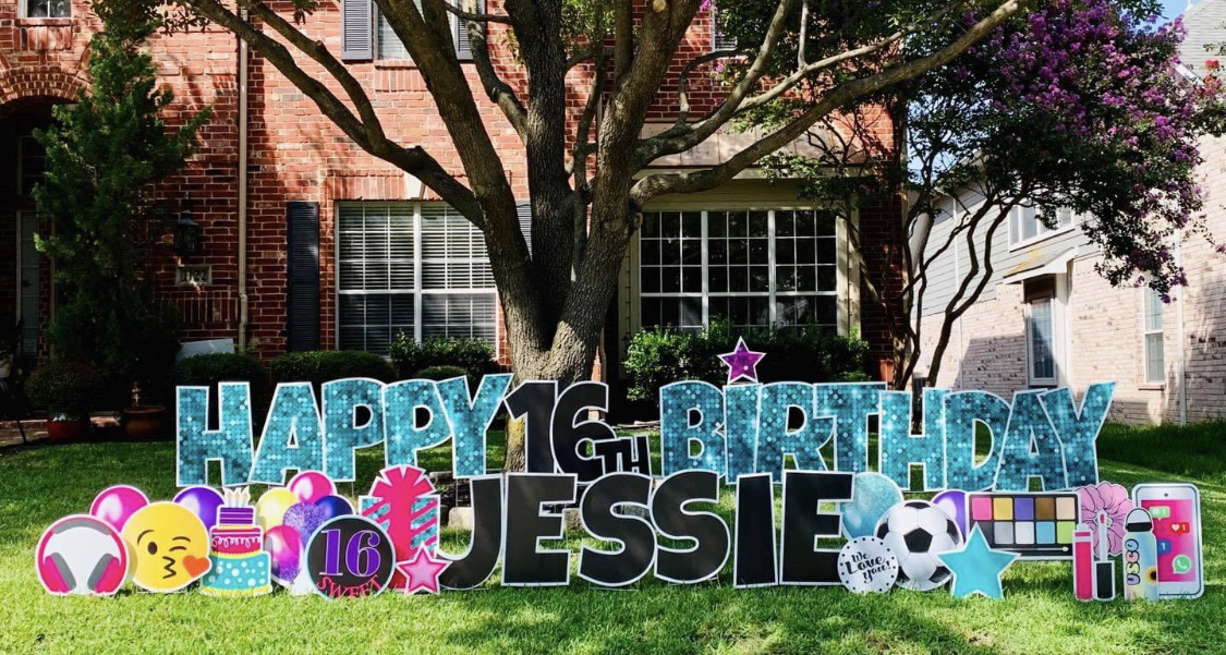 Birthday Celebration Yard Sign Rental Custom Yard Sign Indianapolis, IN