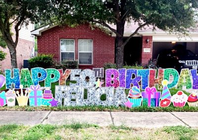 Happy 50th Birthday Yard Sign Rental in Tomball