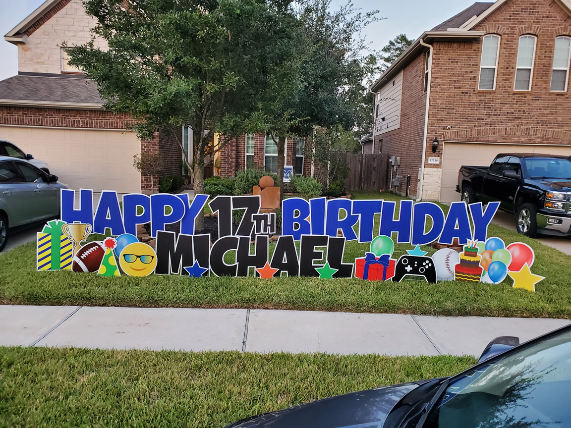Yard Sign Happy Birthday Delivered