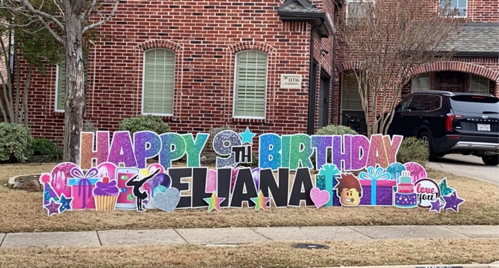 Birth Announcement Sign Rental Custom Birthday Yard Sign in McKinney