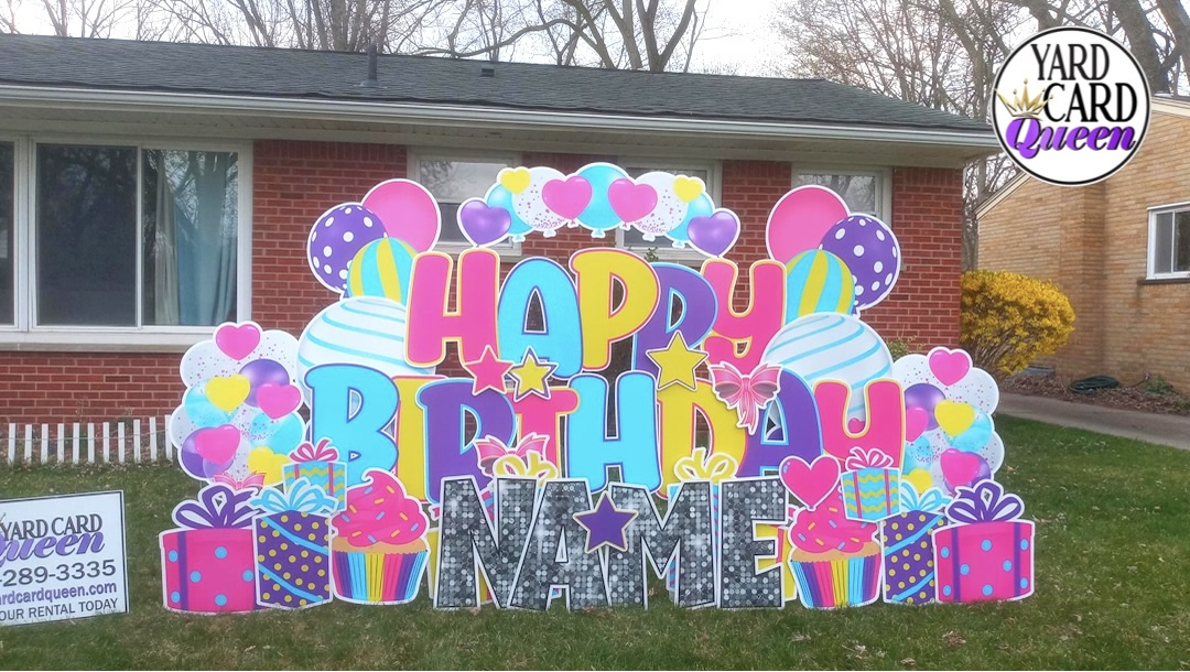 Fun Happy Birthday Yard Sign Rental Company