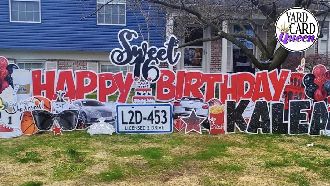 Sweet 16 Happy Birthday Yard Sign Rental