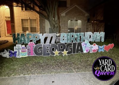 Happy Birthday Yard Sign Rental Company Mansfield, TX