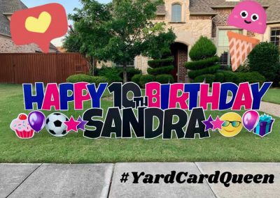 Happy 10th Birthday Yard Sign Rental Converse TX