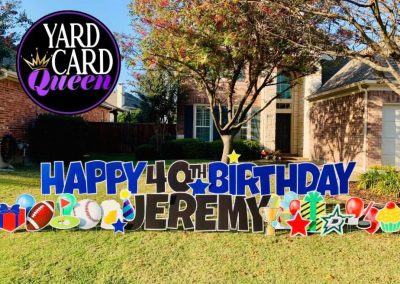 Happy 40th Birthday Yard Sign Rental Converses, TX