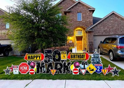Happy 50th Birthday Yard Sign Rental