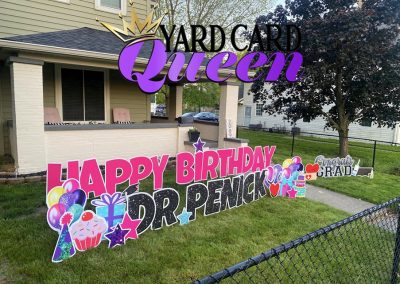 Big Happy Birthday Yard Sign Rental Indianapolis