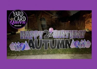 Happy 2nd Birthday Yard Sign Rental Mansfield, TX