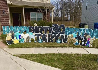 Happy 30th Birthday Yard Sign Rental Indianapolis