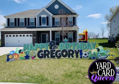 Happy 8th Birthday Yard Sign Rental Indianapolis