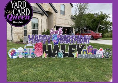 Happy Sweet 16th Birthday Yard Sign Rental Mansfield, TX