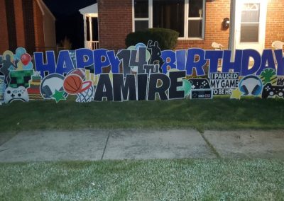 Large Happy Birthday Yard Sign Rental Harrisburg