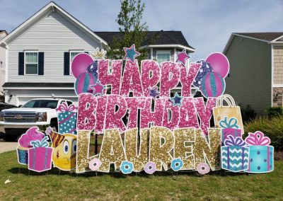 Big Happy Birthday Yard Sign Rental Lexington, SC