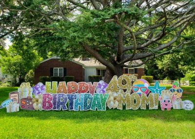 Big Yard Sign Happy Birthday Celebration Lexington, SC