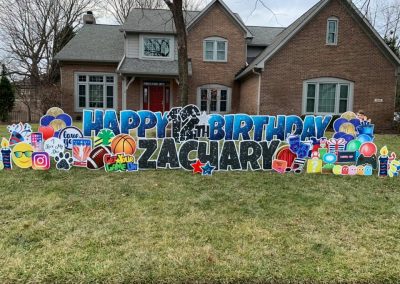 Fun Birthday Yard Sign Rental Company in Carmel, Indiana