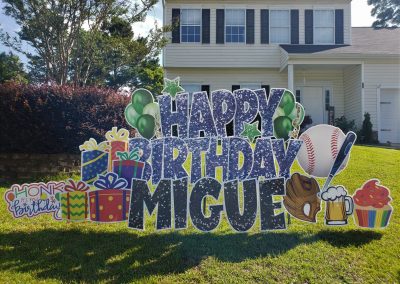 Fun Happy Birthday Yard Signs for rent in Lexington