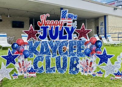 Happy 4th of July lawn sign rental Dallas, Texas