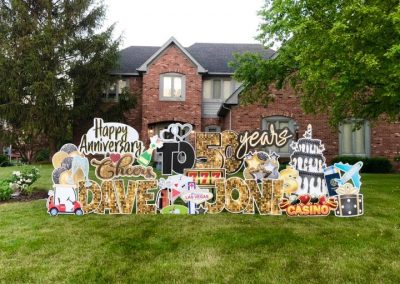 Happy 50th Anniversary Yard Sign Rental Carmel, Indiana