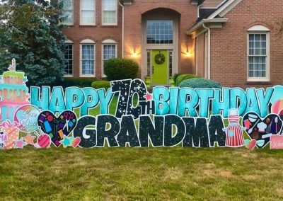 Happy 70th Birthday Yard Sign Rental Carmel, Indiana