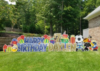 Happy 7th Birthday Yard Sign Rental