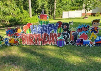 Happy Birthday yard sign rental Lexington, South Carolina