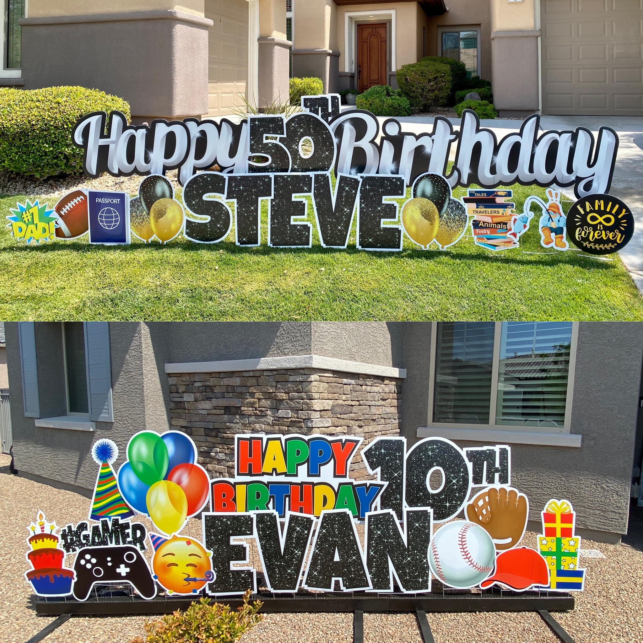 Birthday Yard Cards in the Desert! Yard Card Queen