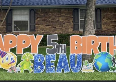Fun Happy Birthday Yard Sign Rental Dallas, TX