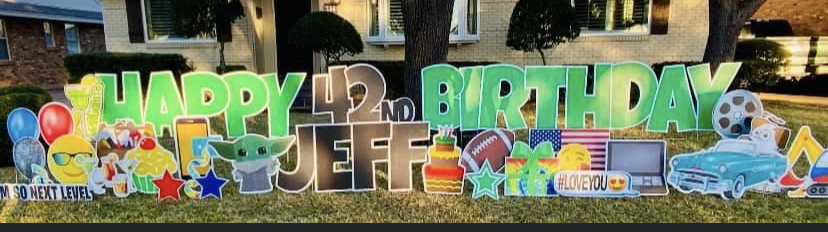 Happy Birthday Lawn Sign Rental For Every Age Dallas, Texas