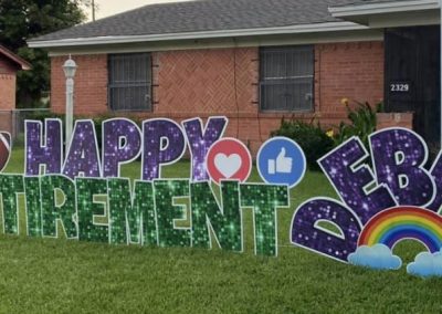 Happy Retirement Yard Sign Rental Dallas, Texas