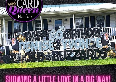 happy 60th birthday yard sign rental norfolk, va