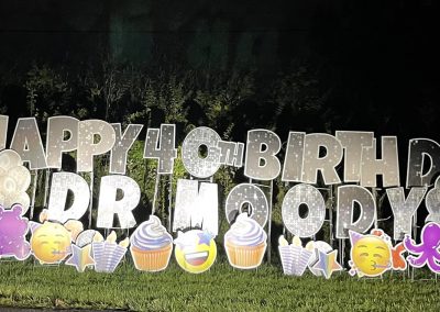 3 Tier Big Yard Sign Happy Birthday Saint John Indiana