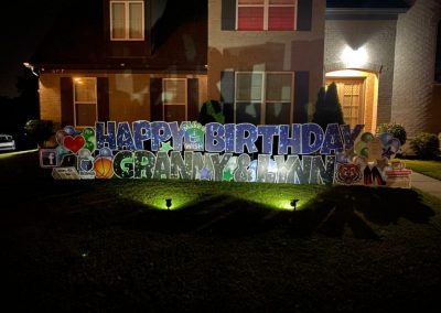 Large Happy Birthday Yard Sign Rental Cordova, Tennessee