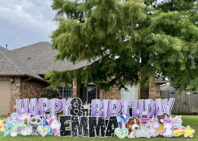 Big Happy Birthday Yard Sign Rental Moore Oklahoma