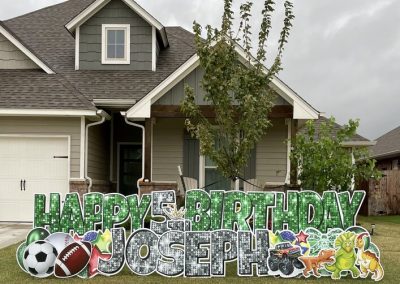 Happy Birthday Lawn Sign Rental in Moore, Oklahoma
