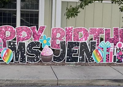 Happy Birthday Yard Sign Elizabeth City