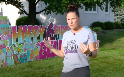 Carmel Indiana’s Yard Card Queen Helps People Celebrate All Occasions