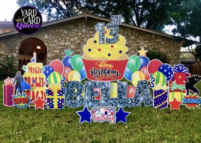 Happy 13th Birthday Yard Sign San Antonio TX