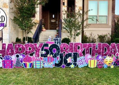 Happy 50th Birthday Yard Sign San Antonio Texas