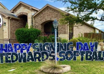 Happy Signing Day Yard Sign Rental San Antonio Texas