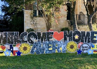 Welcome Home Yard Sign Rental San Antonio, TX