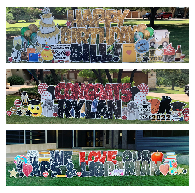 Yard Card Queen Georgetown Texas Big Sign Rental Company