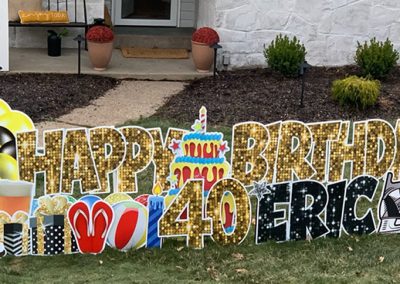 Happy 40th Birthday Yard Sign Rental McMurray PA