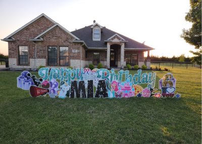 Fun Happy Birthday Yard Sign Farmersville TX